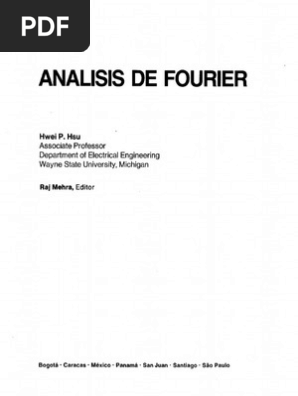 Hwei P Hsu Analisis De Fourier Pdf Series De Fourier Relaciones Matematicas