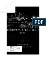 Policy On Geometric Design of Highways and Streets 2001