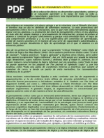 Origen Del Pensamiento Crítico