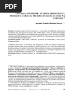 ACORDA ATENIENSE! ACORDA MARANHÃO! - Identidade e Tradição No Maranhão de Meados Do Século XX