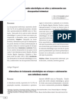 Alternativas de Atencion Odontológica en Niños y Adolescentes Con Discapacidad Intelectual