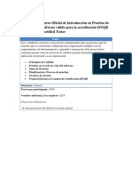 Curso Oficial de Introducción en Pruebas de Software válido para la acreditación ISTQB Certified Tester