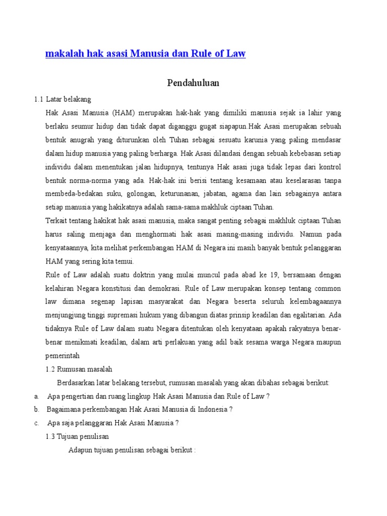 Makalah Hak Asasi Manusia