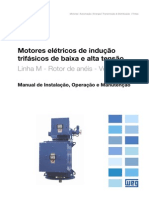 WEG Motor de Inducao Trifasico de Baixa e Alta Tensao Rotor de Aneis Vertical 11299500 Manual Portugues Br