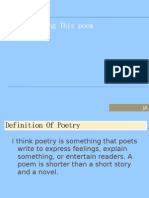 I Am Offering This Poem