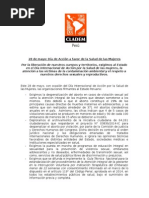 Pronunciamiento de CLADEM Perú en el Día de acción a favor de la salud de las mujeres
