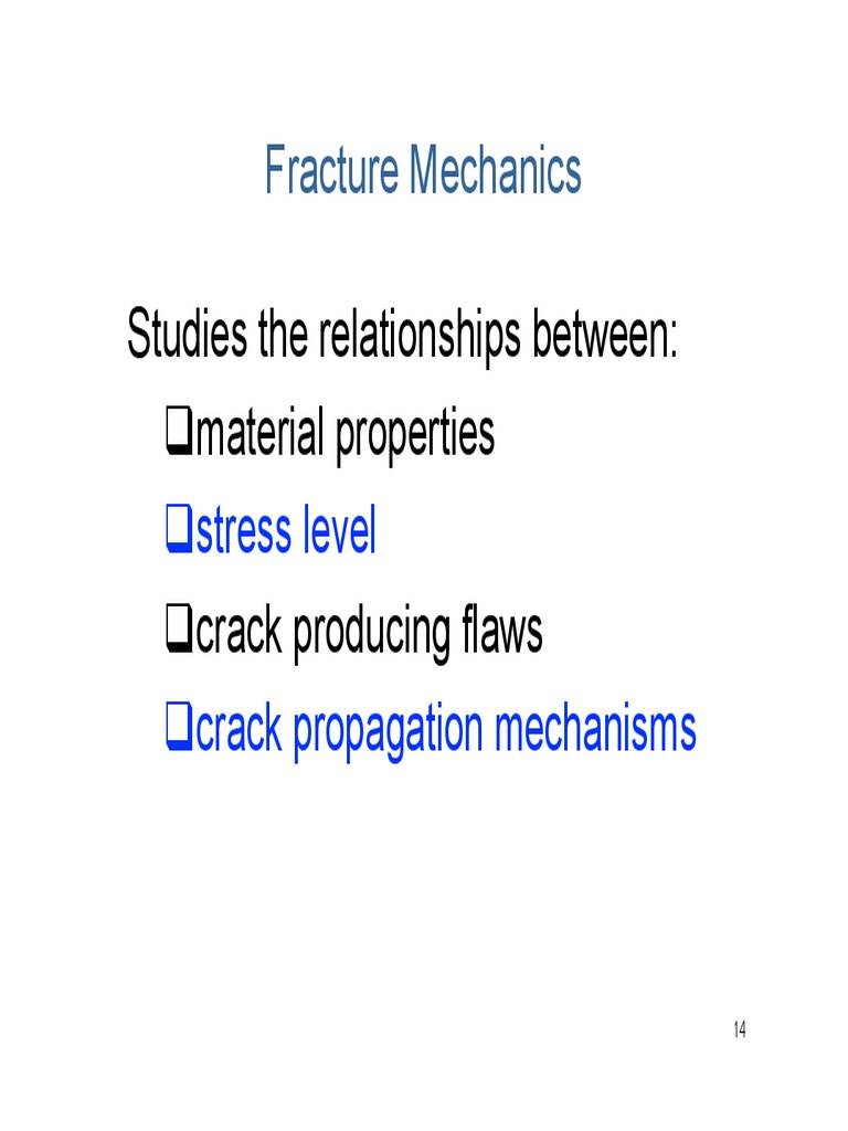 Fracture Mechanics PDF Fracture Fracture Mechanics