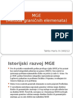 MGE (Metoda Graničnih Elemenata) - Seminarski Rad