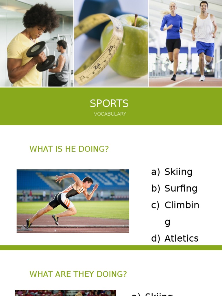 Sports Vocabulary for Class 6B | PDF | Sports & Recreation