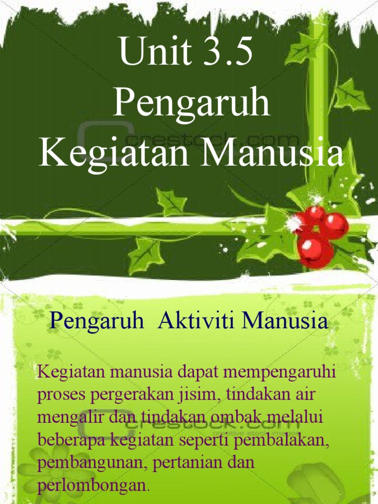 Tema 1_3 3.5 Pengaruh Kegiatan Manusia