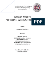 Drilling (Written Report)