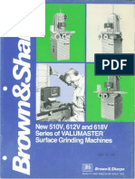 Brown & Sharpe Surface Grinder 510v, 612v and 618 Series Brochure