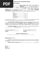 Deed of Sale of Motor Vehicle-Template