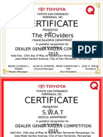 Certificate: The Providers