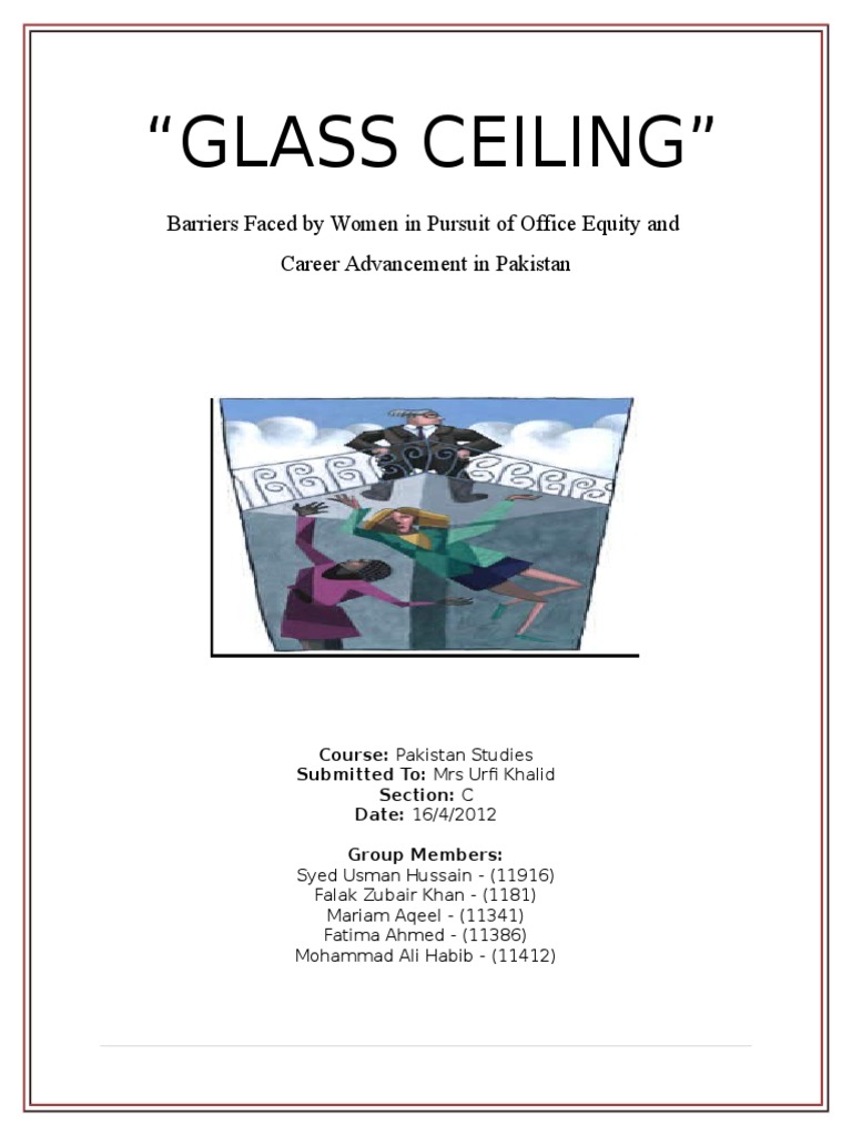 Glass Ceiling Research Proposal PDF Gender Inequality Gender Studies