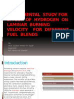 Experimental Study For Effect of Hydrogen On Laminar FLAME SPEED