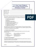 U. S. Army Corps of Engineers Above-Ground Treatment System Performance Checklist