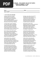 Teste Os Lusíadas - Consílio Dos Deuses