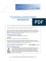 Local Anesthetic in Pediatric Denstistry