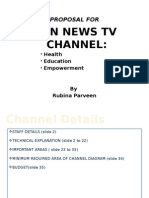 PresentatioPROPOSAL FOR NON NEWS TV CHANNEL:n 1