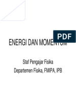 Energi dan Momentum Fisika