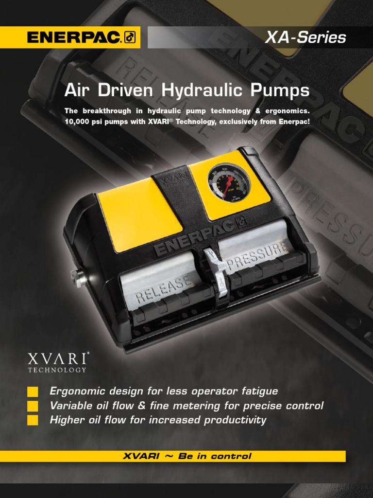 Enerpac XASeries Catalog Pump Valve