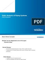 Static Analysis of Piping Systems