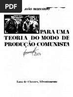BERNARDO, João. Para uma teoria do modo de produção comunista. Porto, Afrontamento, 1975 [COMPLETO]