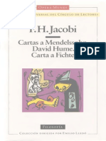 Jacobi, F.H. - Cartas A Mendelssohn. David Hume. Carta A Fichte. Circulo de Lectores 1996 PDF