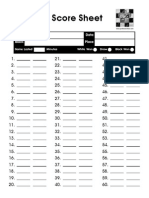 Chess Notation Scoresheet PDF