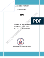 Assignment 3 (SQL)