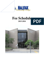 Fee Schedule 2016-2016