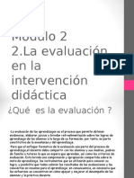 La Evaluación en La Interv Didac