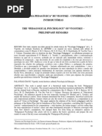 Toassa - A Psicologia Pedagógica - Considerações Introdutórias