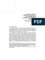 Análisis de la reseña crítica como clase textual académica