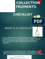 Data Collection Instruments: Checklist