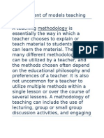 Different teaching models and effective methods