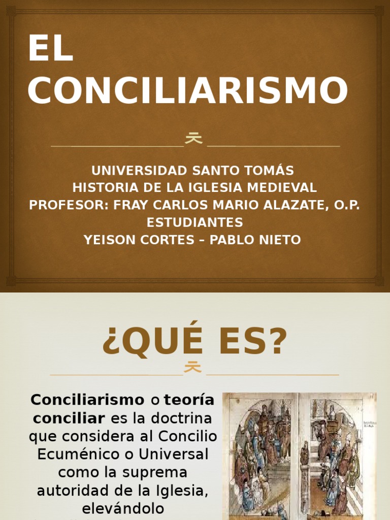 El Conciliarismo PDF Papa Teología Católica y Doctrina