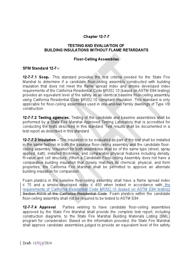 The Requirements of California Residential Code R302.10 (Based On ASTM ...