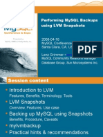 Performing MySQL Backups Using LVM Snapshots Presentation