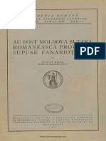 Au Fost Tara Romaneasca Si Moldova Supus Fanariotilor PDF