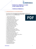 Boletin Semanal Indesgua 13-2015 - Convocatorias Abiertas Al 29 de Marzo de 2015