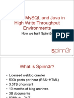 Scaling MySQL and Java in High Write Throughput Environments Presentation
