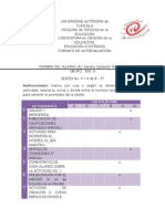 Formato de Autoevaluación Sesión 3 y 4 de 8. 3er Parcial. Sandra Calderón