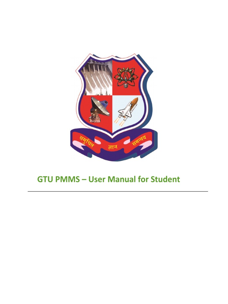 GTU PMMS Student User Manual | PDF | User (Computing) | Login