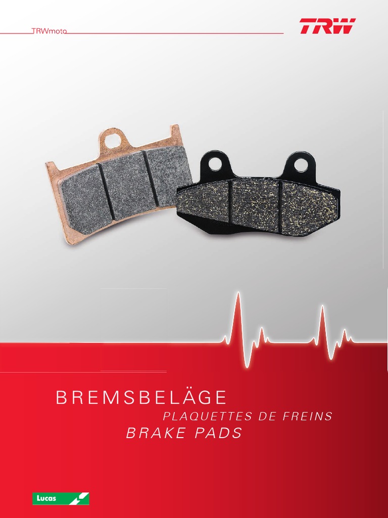 TRW Lucas Plaquette De Frein mcb648si avant KTM EXC 380 2 T