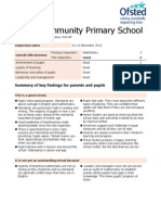 Riccall Community Primary School: Summary of Key Findings For Parents and Pupils