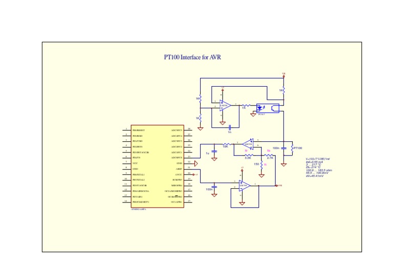 LM358 PT100 Sensor Interface Circuit | PDF