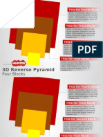 4032 3d Reverse Pyramid Four Blocks Powerpoint Template