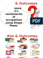 Enhance Pupil's Occupation Vocabulary with Shape Poems